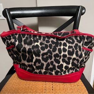 Coach Cheetah/Red Tote\Purse